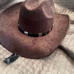 Brown Cowboy Hat with Black Band